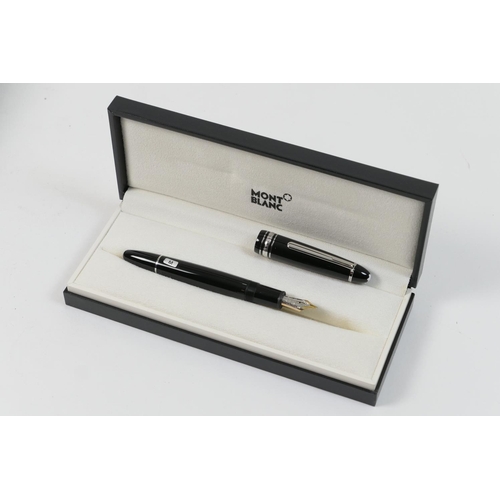 482 - Mont Blanc Meisterstuck Platinumline Le Grand fountain pen, medium nib, finished in black, unused, c... 