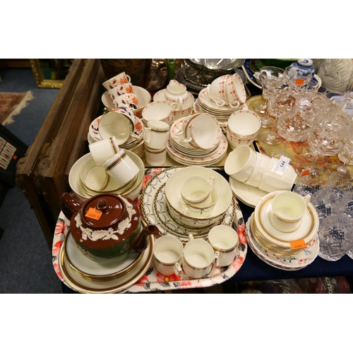 144 - Mixed Victorian and later china tea wares