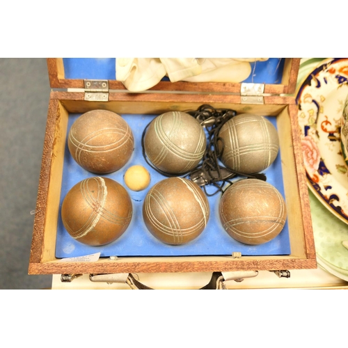 178 - Metal French boules set in box