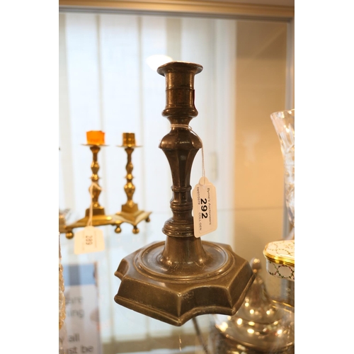 292 - Pewter candlestick in the Georgian style