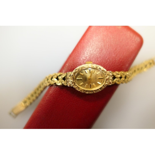 352 - Lady's retro Excalibur gold plated wristwatch in original box, circa 1969