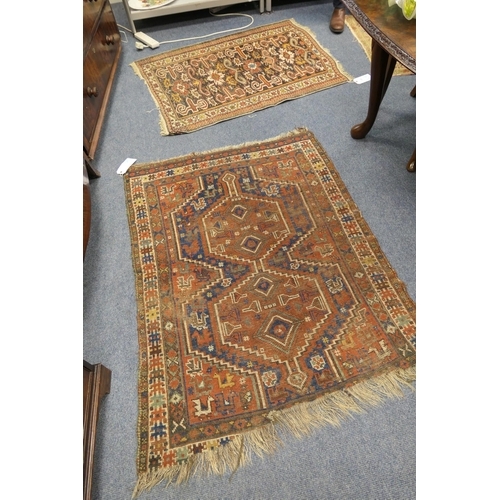 775 - Small Caucasian woollen rug and a North West Persian woollen rug (2)