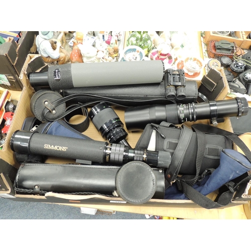 144 - Camera lenses, spotting scopes, pocket binoculars