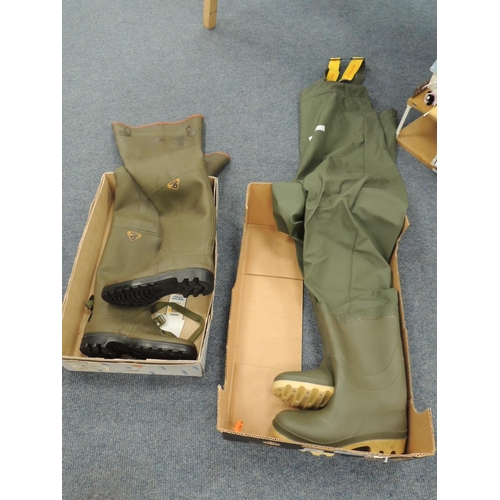 148 - Pair of Ocean chest waders, size 42, and a pair of Aigle waders, size 42