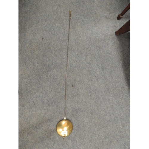 638 - Brass face long case clock pendulum