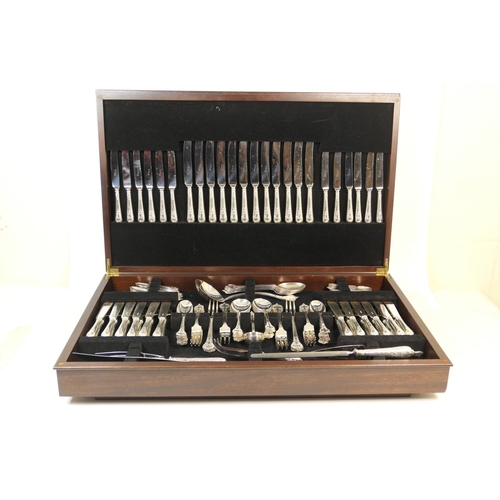 174 - Roberts & Belk silver plated 'William & Mary' canteen of cutlery, circa 1980, twelve place settings ... 