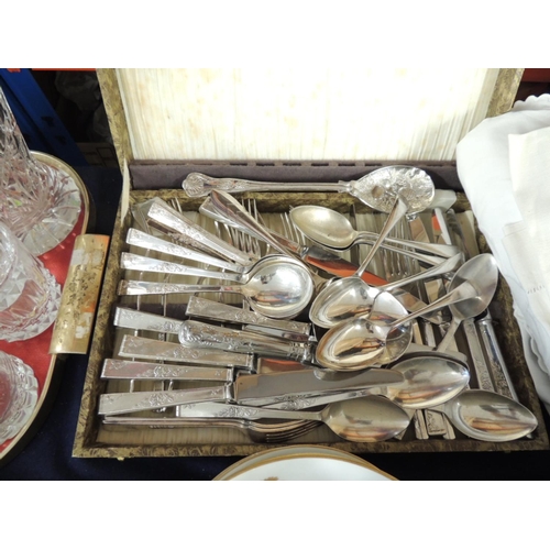 63 - Box of silver plated cutlery