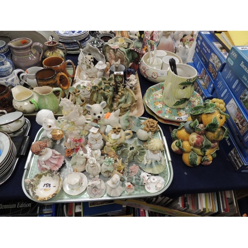 153 - Mixed ceramics including Beswick Toby jug, continental pottery items, Yare Pottery dragons, further ... 