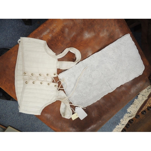 197 - Mixed Victorian and later lace wear including chemisette with Honiton lace front, late 17th/early 18... 