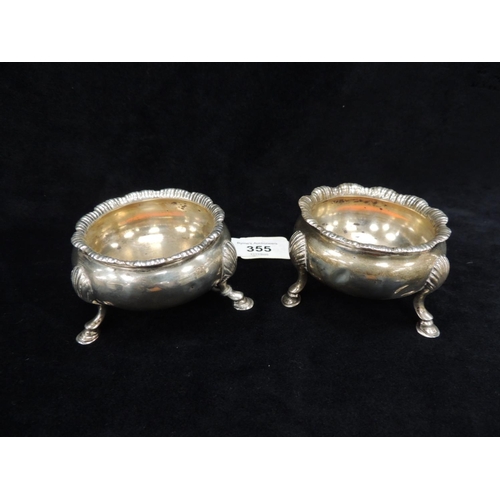 355 - Pair of Victorian silver salts by William Comyns, London 1848/49, gross weight 175g