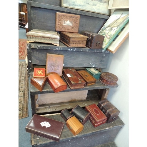 862 - Various wooden and other boxes