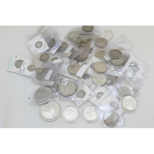 72 - CATALOGUE AMENDMENT: THE 1877 DOLLAR IN THIS LOT IS A COPY USA mixed coins including a number of lat... 