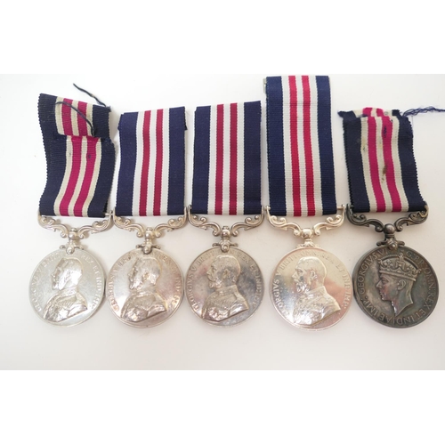 580 - Five Military medals comprising four George V awarded to 28778 Cpl. N. Walton, 13/Durh L.I.; 23183 C... 