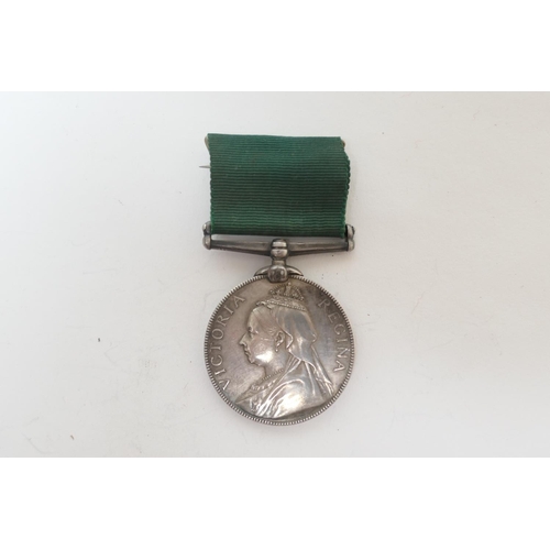 592 - Queen Victoria Volunteer Force Long Service medal awarded to 227 Pte. H. Rogers 1st V.Bn. Welsh Rgt.