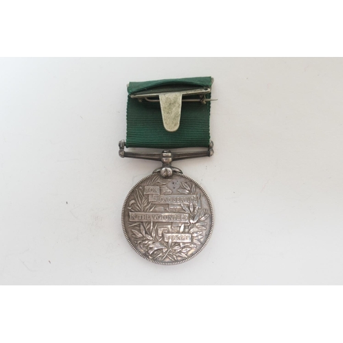 592 - Queen Victoria Volunteer Force Long Service medal awarded to 227 Pte. H. Rogers 1st V.Bn. Welsh Rgt.