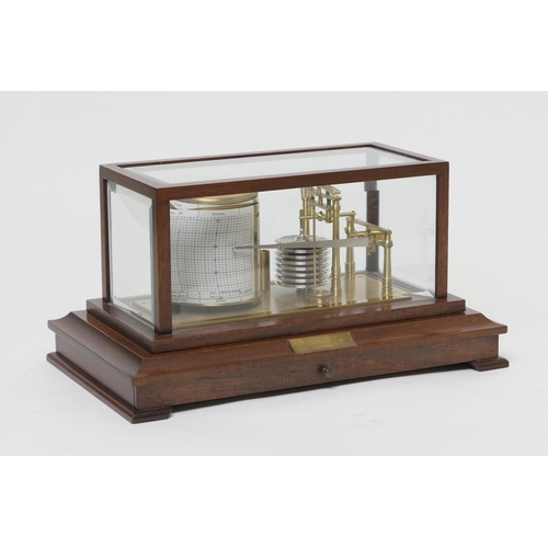 658 - Russell of Norwich, modern mahogany cased barograph, circa 1996, 39.5cm x 23.5cm