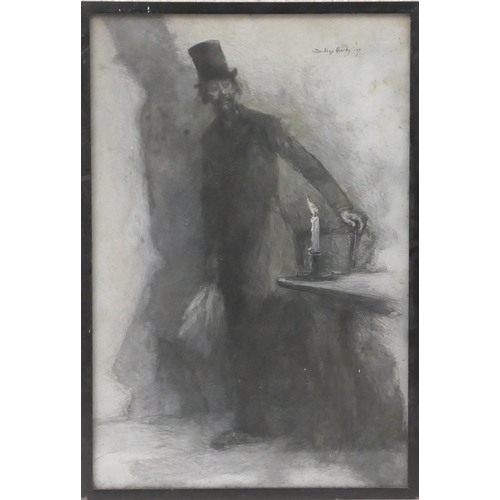 468 - Dudley Hardy (1865-1922), The Disappointment, watercolour en grisaille, graphite and bodycolour, sig... 