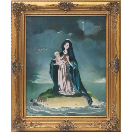 487 - Doris Clare Zinkeisen (1898-1981), Madonna of the Island, oil on canvas, signed, 49cm x 40cm