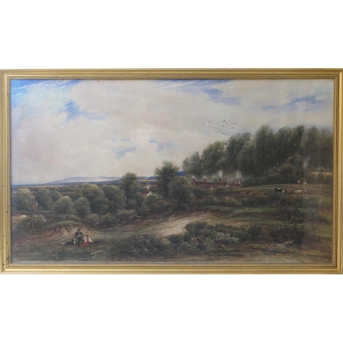 535 - James Orrock (1829-1913), Near Milford Park (?), watercolour, signed and dated 1892, 76cm x 133cm