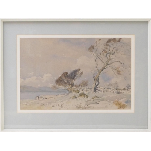 552 - Bernard Eyre Walker (1886-1972), Overlooking the Dee flue, watercolour over pencil, signed and dated... 