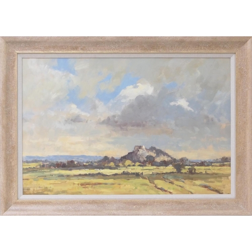 563 - James Longueville (b.1942), Beeston Castle, Summer, oil on board, signed, 50cm x 76cm