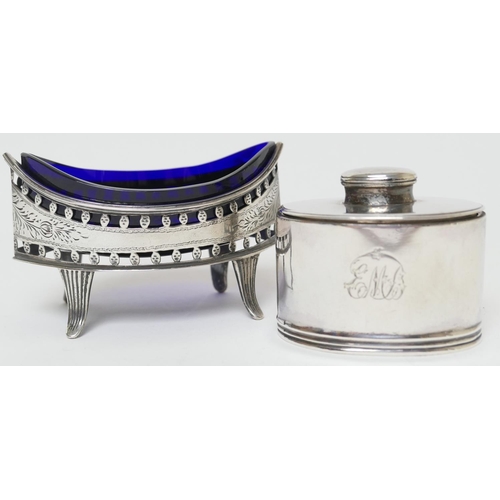 157 - George IV silver lidded box, by Charles Thomas Fox, London 1826, plain oval form with hinged cover, ... 