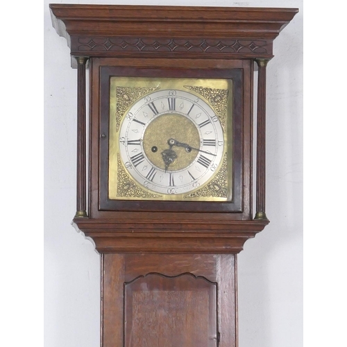 691 - James Eastburn (Bradford circa early 18th Century), oak and mahogany eight day longcase clock, havin... 