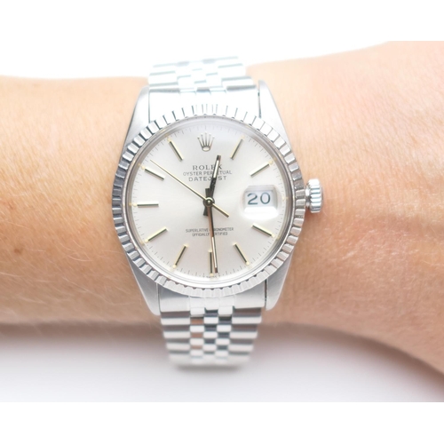 388 - Rolex Oyster Perpetual Datejust gent's stainless steel wristwatch, circa 1983, serial no. 74*****, 2... 