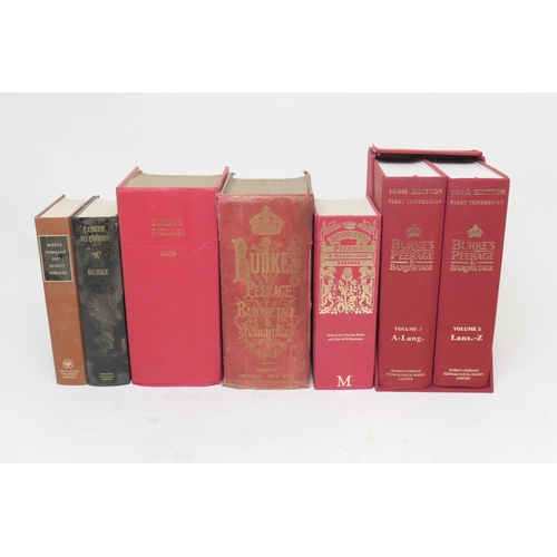 600 - Burke's Peerage, 1909, rebound edition; also 1913, and Burke's Peerage 106th edition, first impressi... 