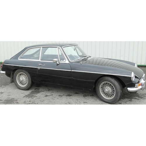 800 - MGB GT Coupe, registration number VYO 985G (first registered 1969).  Finished in black with chrome t... 
