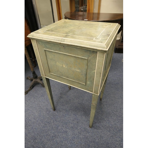 766 - Rare shagreen and mahogany fall and rise drinks cabinet, circa 1925-35, retailed by John Bagshaw & S... 