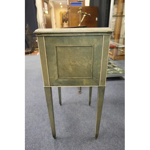 766 - Rare shagreen and mahogany fall and rise drinks cabinet, circa 1925-35, retailed by John Bagshaw & S... 