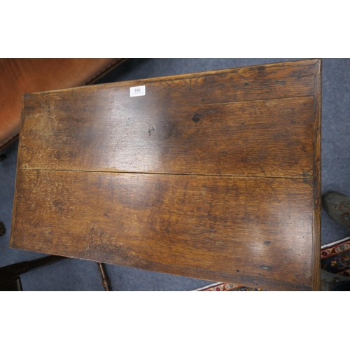 702 - Provincial oak side table, probably North Wales, circa 1810-30, two plank top over an unusual config... 