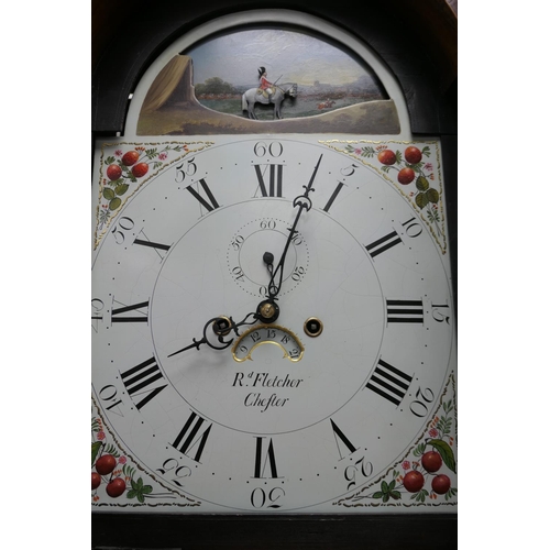 783 - Robert Fletcher, Chester (circa 1784-1820), mahogany eight day longcase clock, arched dial with urn ... 