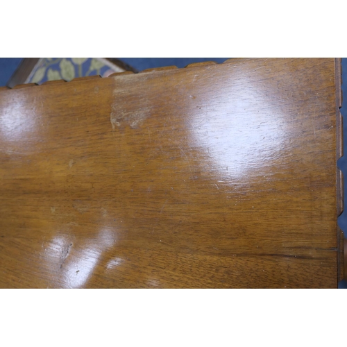 686 - Anglo-Indian walnut refectory table, the elongated rectangular top with moulded edge supported on ba... 