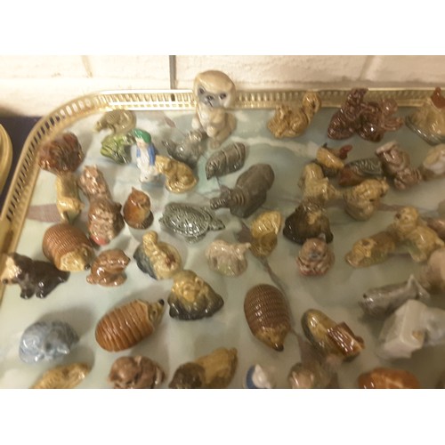 23 - Three trays of Wade Whimsical figures