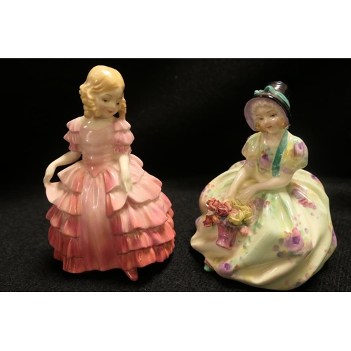 216 - Royal Doulton china figure 'Monica' and a further Royal Doulton china figure 'Rose'