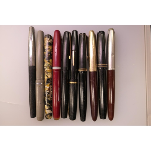 408 - Number of vintage fountain pens including Parker