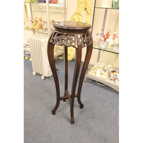 479 - Chinese carved hardwood jardiniere stand, height 95cm