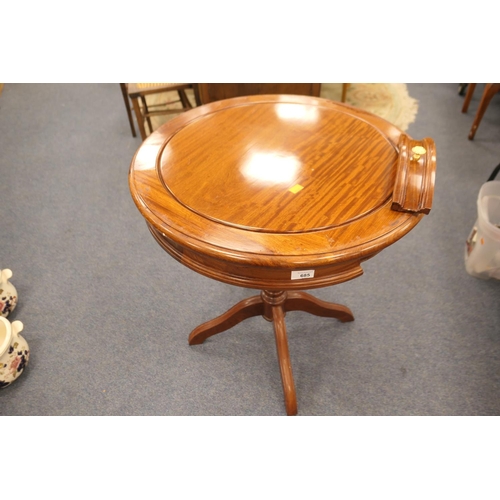 685 - Mahogany pedestal drum table