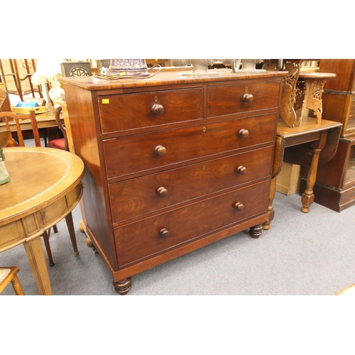 690 - Victorian mahogany chest of drawers, width 110cm, height 110cm