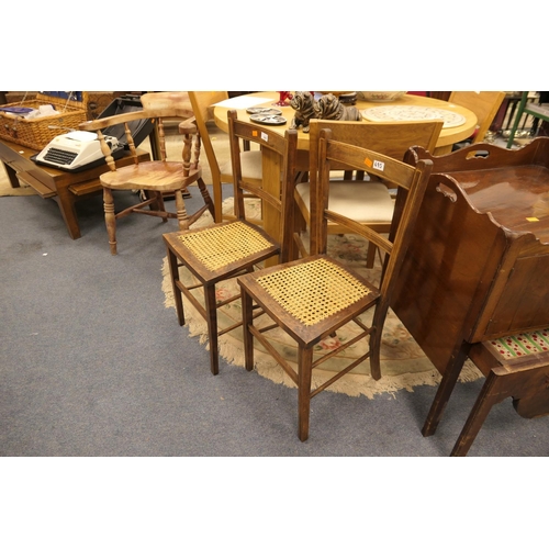 695 - Pair of Victorian cane seated side chairs