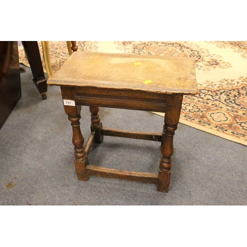 717 - Quality reproduction oak joint stool