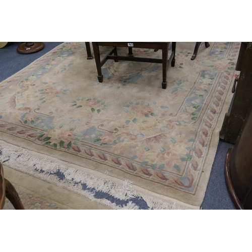 736 - Three Chinese sculpted woollen rugs