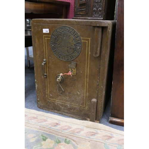 740 - Victorian Milner's patent fire resisting safe with key