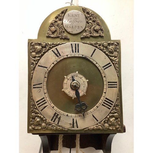 516 - Reproduction brass lantern style wall clock with 30 hour movement, chiming on a bell, inscribed to t... 