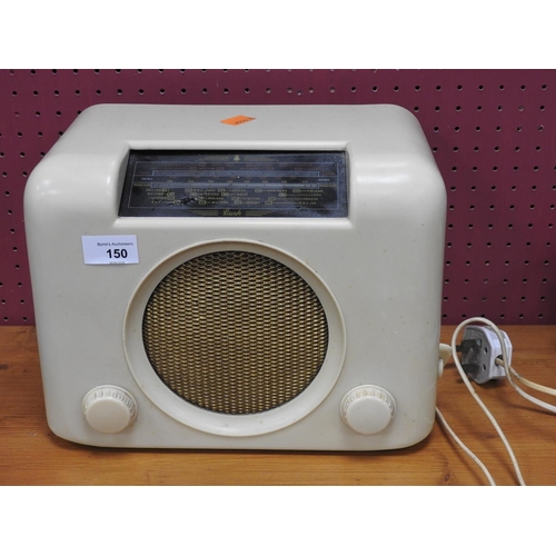 150 - Bush DAC90A cream Bakelite radio