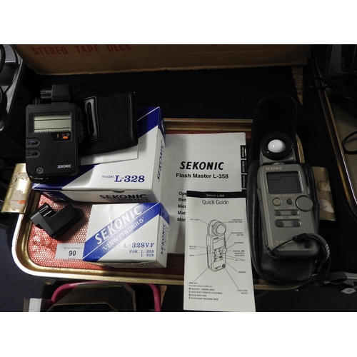 Sekonic L358 flashmaster, with soft case and instructions; Sekonic L