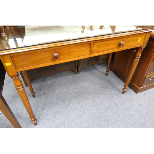 474 - Victorian mahogany washstand with plate glass top, width 117cm