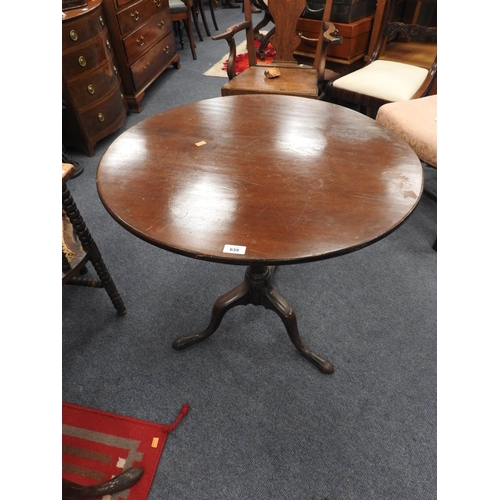 639 - George III mahogany pedestal tripod table